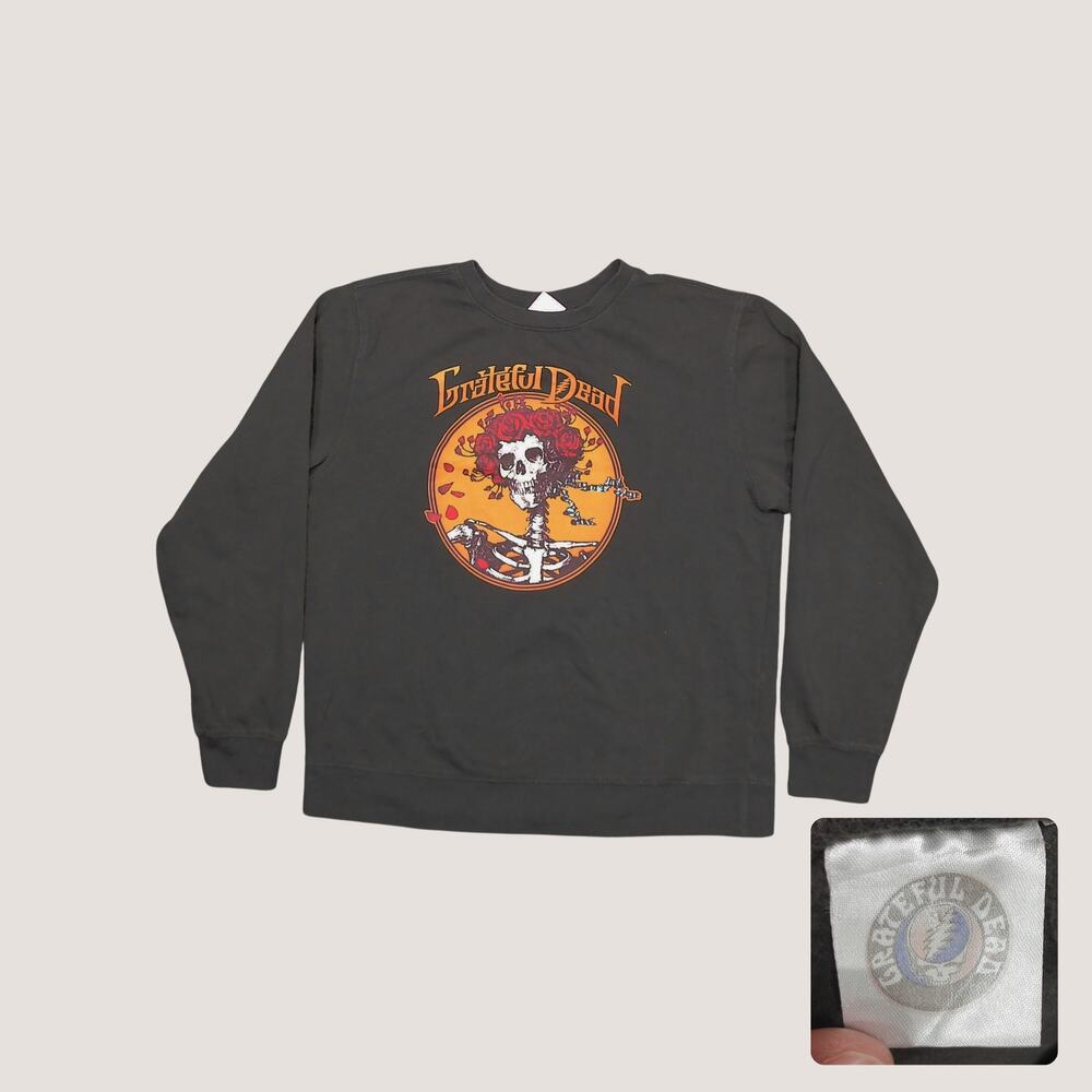 Grateful Dead Bertha Skull Boxy Sweatshirt Dark Gray L